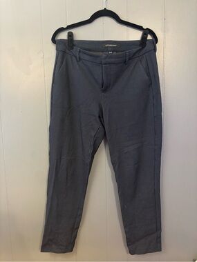 Liverpool Slim Dress Pants in Navy Blue with Small Pattern
